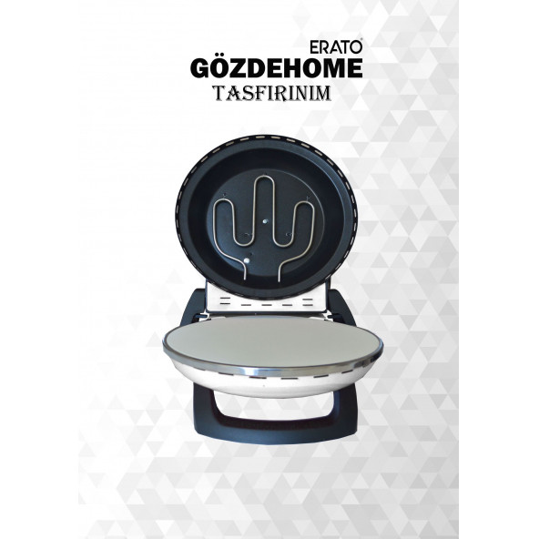 Erato Taşfırınım Doğal Taş Tabanlı Pizza Makinesi Taş Fırın Seti Hediyeli - BEYAZ - 6