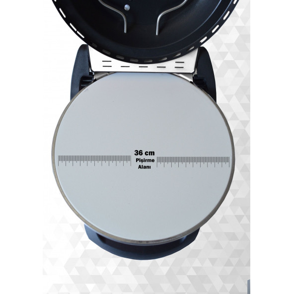 Erato Taşfırınım Doğal Taş Tabanlı Pizza Makinesi Taş Fırın Seti Hediyeli - BEYAZ - 7