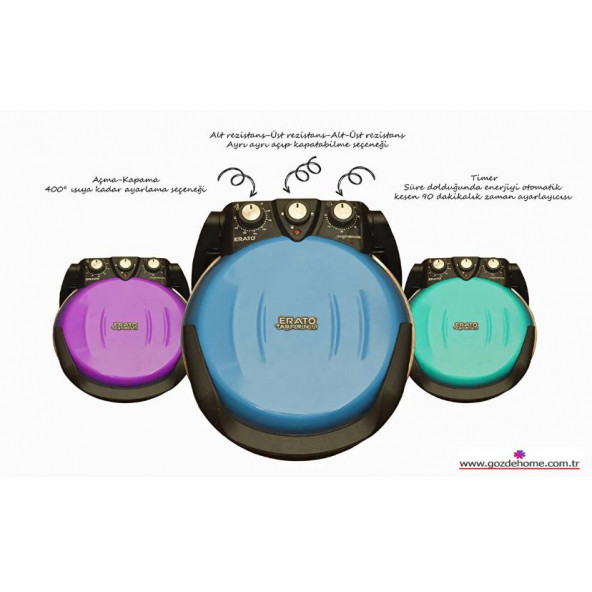 Erato Taşfırınım Doğal Taş Tabanlı Pizza Makinesi Taş Fırın Seti Hediyeli - BEYAZ - 8