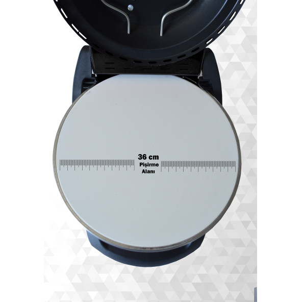 Siyah Erato Taşfırınım Lahmacun Makinesi Pizza Makinesi - 5