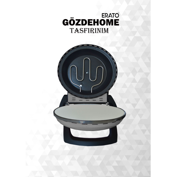 Gri Erato Taşfırınım Doğal Taş Tabanlı Pizza Makinesi Taş Fırın Seti Hediyeli - 4
