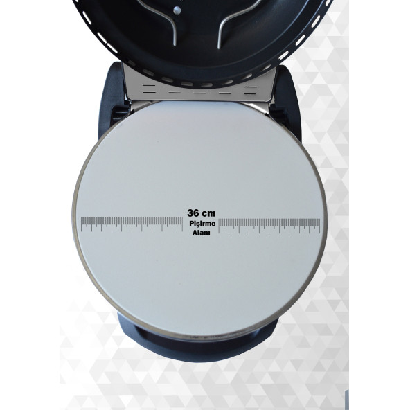 Gri Erato Taşfırınım Doğal Taş Tabanlı Pizza Makinesi Taş Fırın Seti Hediyeli - 5