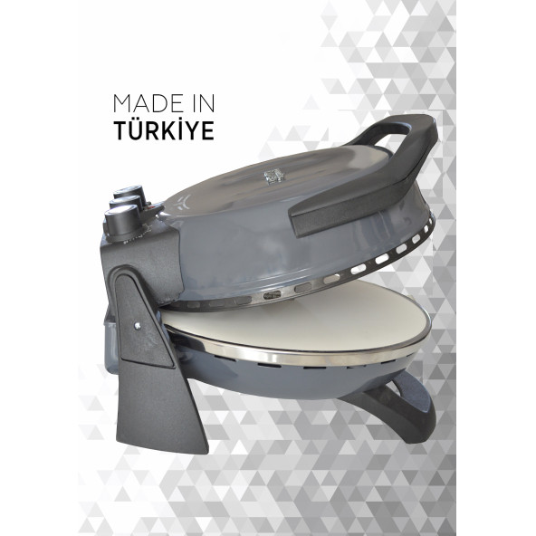 Antrasit Erato Taşfırınım Doğal Taş Tabanlı Pizza Makinesi Taş Fırın Seti Hediyeli - 3
