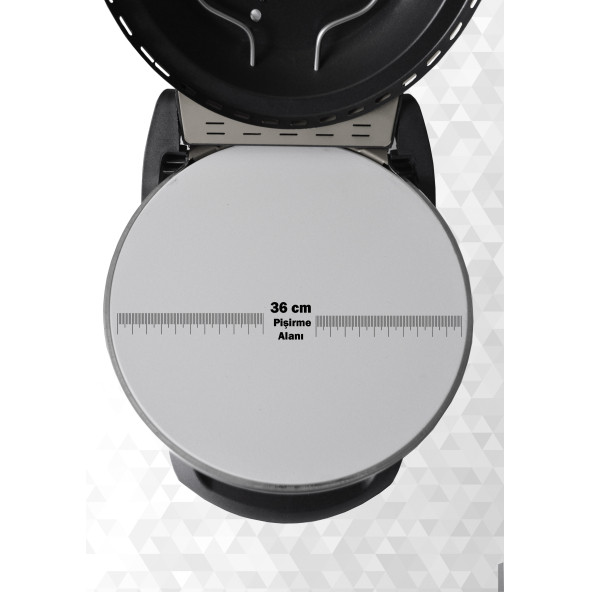 Antrasit Erato Taşfırınım Doğal Taş Tabanlı Pizza Makinesi Taş Fırın Seti Hediyeli - 5