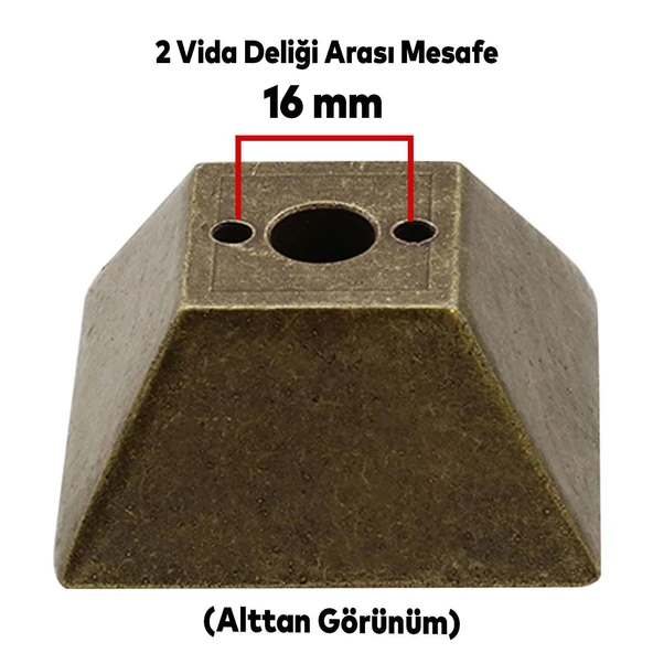 Button Metal Eskitme Antik Sarı 16 mm Mobilya Mutfak Çekmece Dolap Dolabı Kulpu Kulbu Kulpları - 3