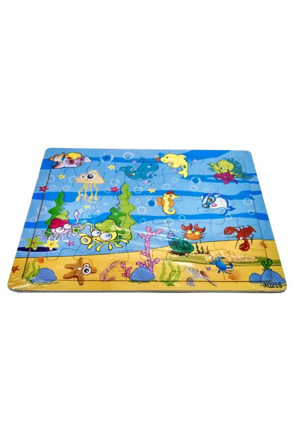 25 Parça Deniz Canlıları Ahşap Puzzle - 2