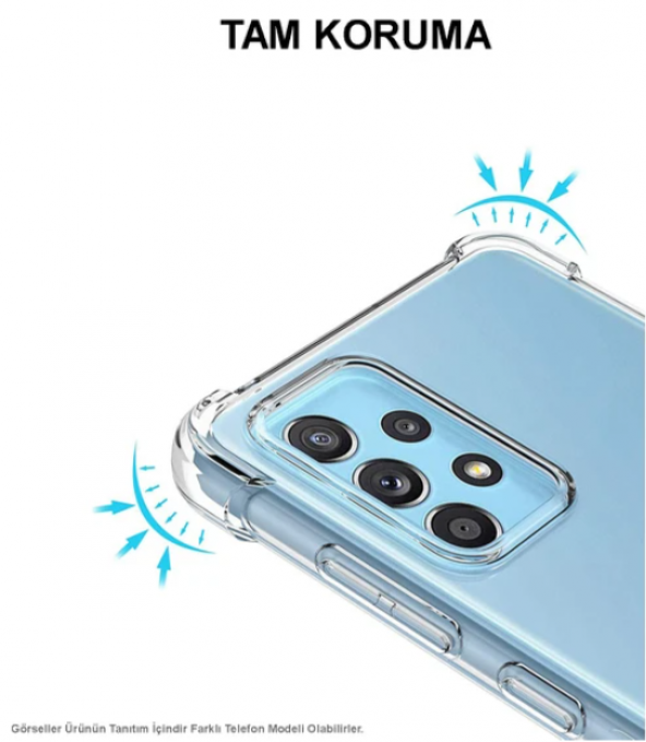 İphone 14 Uyumlu Şeffaf Köşe Korumalı Saydam Telefon Kılıfı - Resim 3