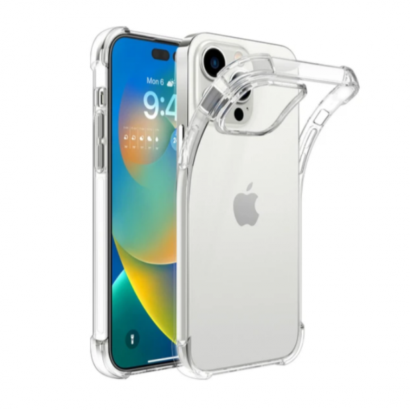İphone 14 Pro Max Uyumlu Şeffaf Köşe Korumalı Saydam Telefon Kılıfı - 2