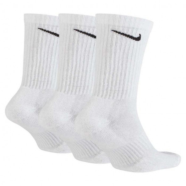 Nike Everyday Cush 3Lü Beyaz Antrenman Çorabi Sx7664-100