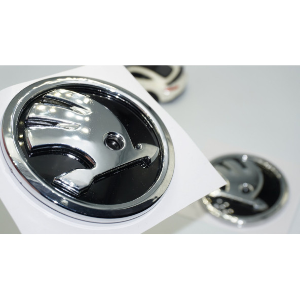 DK Tuning Skoda Ön Kaput Bagaj 9cm 8cm Yeni Nesil Logo Amblem Seti