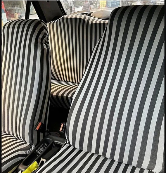 Çizgili Servis Kılıfı Siyah Beyaz- Zebra Desen Servis Kılıfı - 1