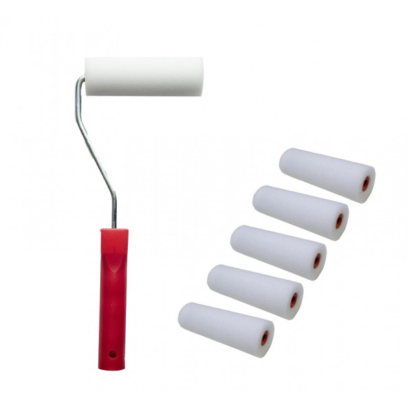 M1 ART Sünger Parmak Boya Rulosu 10.cm 1 ADET - Yedek Başlık 5.ADET