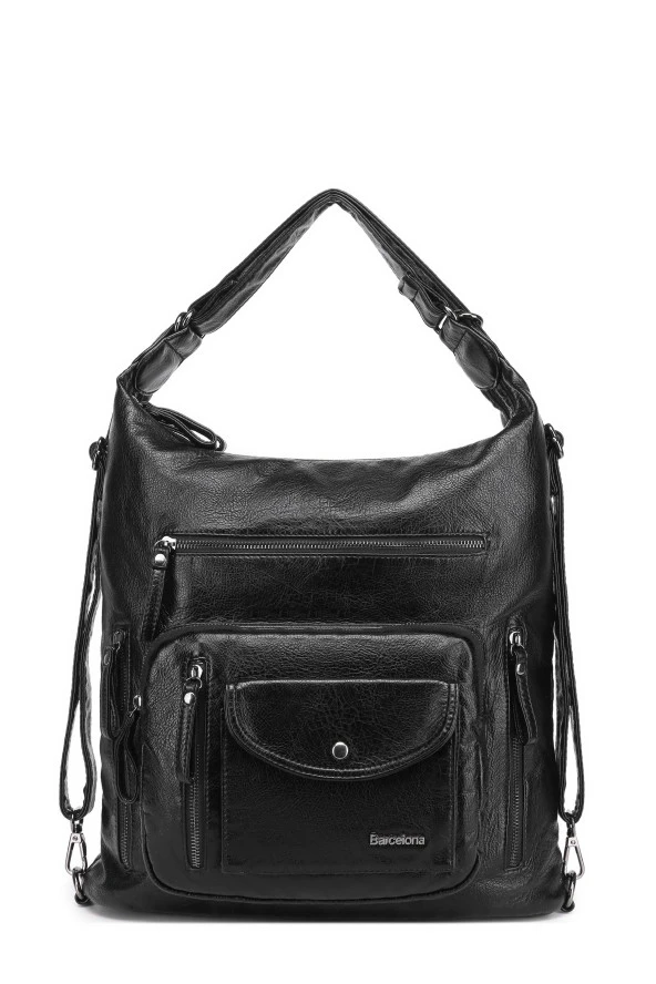 Yıkama Deri Hem Sırt Hem Omuz Kadın Çantası 21-k Barcelona 1580 ürün görseli