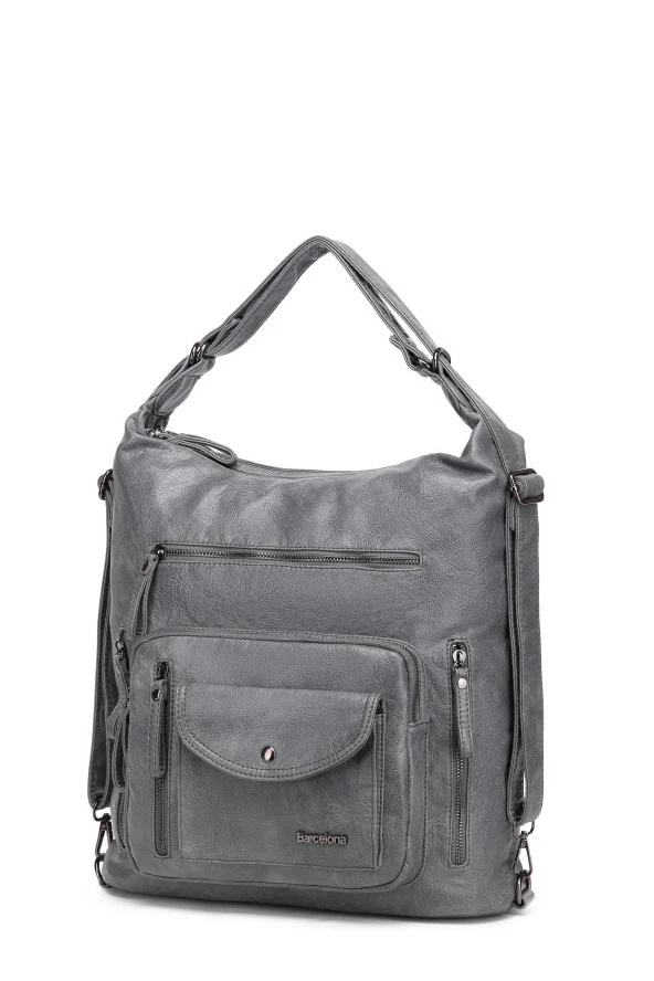 Yıkama Deri Hem Sırt Hem Omuz Kadın Çantası 21-k Barcelona 1580 ürün görseli