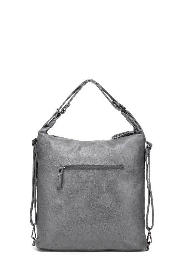 Yıkama Deri Hem Sırt Hem Omuz Kadın Çantası 21-k Barcelona 1580 - Resim 2