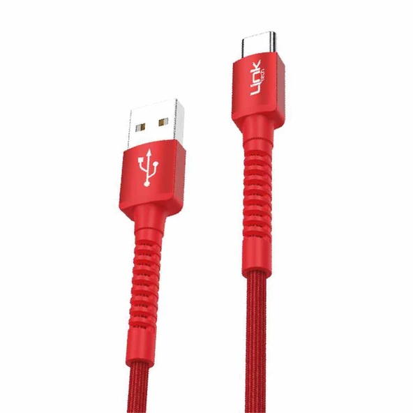 LinkTech K552 Type-C USB Metal Başlı Data/Şarj Kablosu 3A 1mt - 3