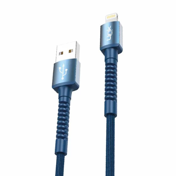 LinkTech K550 Lightning-USB Metal Başlı Data/Şarj Kablosu 3A 1mt - 4