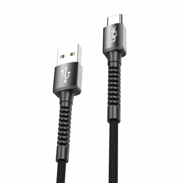 LinkTech K552 Type-C USB Metal Başlı Data/Şarj Kablosu 3A 1mt - 5