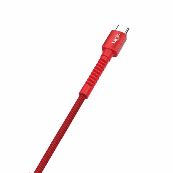 LinkTech K552 Type-C USB Metal Başlı Data/Şarj Kablosu 3A 1mt - 10