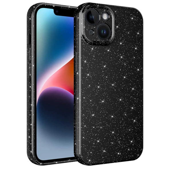 Apple iPhone 13 Kılıf Kamera Korumalı Simli Lüks Zore Koton Kılıf - Resim 3