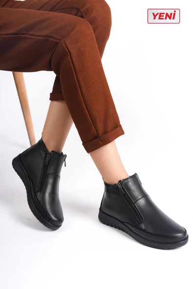Artı-Artı032-2035 Hakiki Deri Kadın Ortopedik Bot - 2