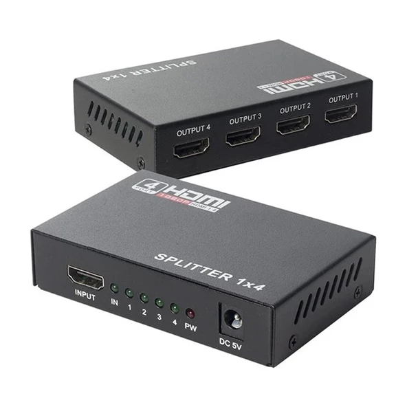 PM-12080 1.4V 4 PORT HDMI SPLITTER DAGITICI POWERMASTER