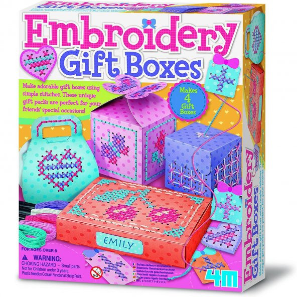 4M Nakışlı El Yapımı Hediye Kutuları Handmade Gift Boxes