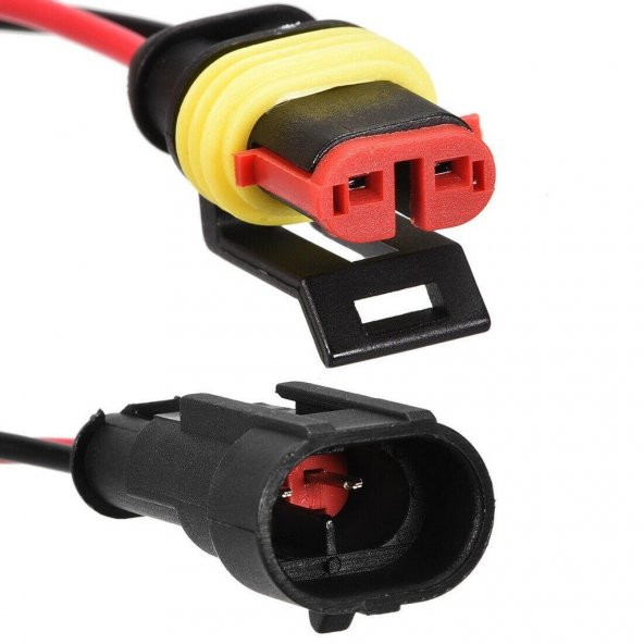 2 KABLOLU KARŞILIKLI KONNEKTÖR SOKET SU GEÇİRMEZ DAYANIKLI - Resim 3