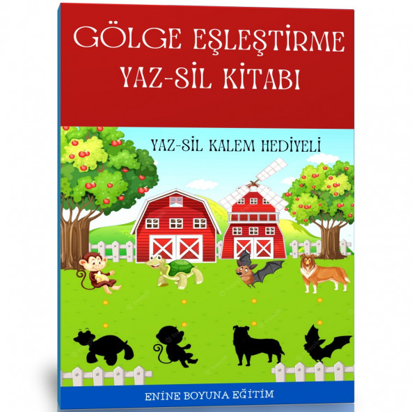 Okul Öncesi Gölge Eşleştirme YAZ-SİL Kitabı (Yaz Sil Kalem İlaveli)
