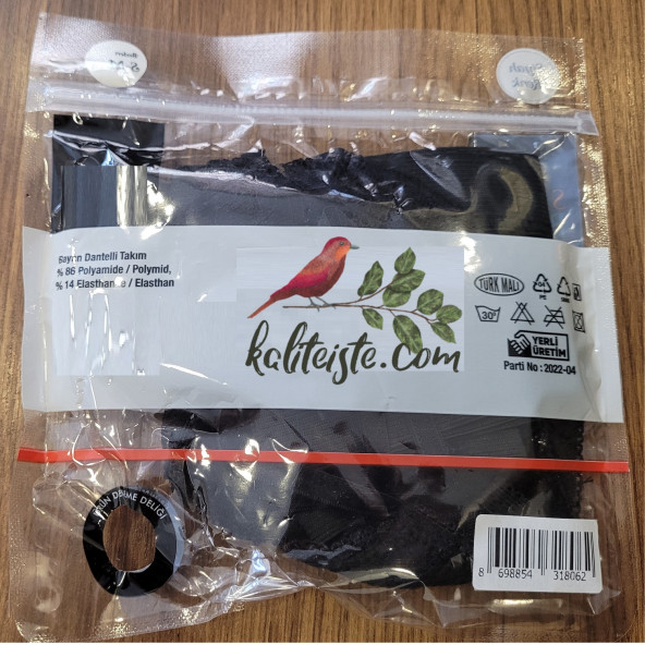 Kadın Dantelli Takım Siyah L-XL