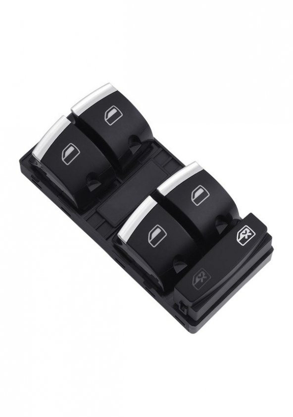 AUDİ A4 SOL DÖRTLÜ CAM AÇMA DÜĞMESİ ANAHTARI KROM 2004-2013 - Resim 2