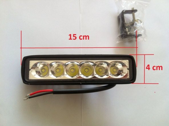 2 ADET 6 LEDLI METAL KASALİ 18 W OFF-ROAD LED ISİK GÜNDÜZ FARİ SİS - 4