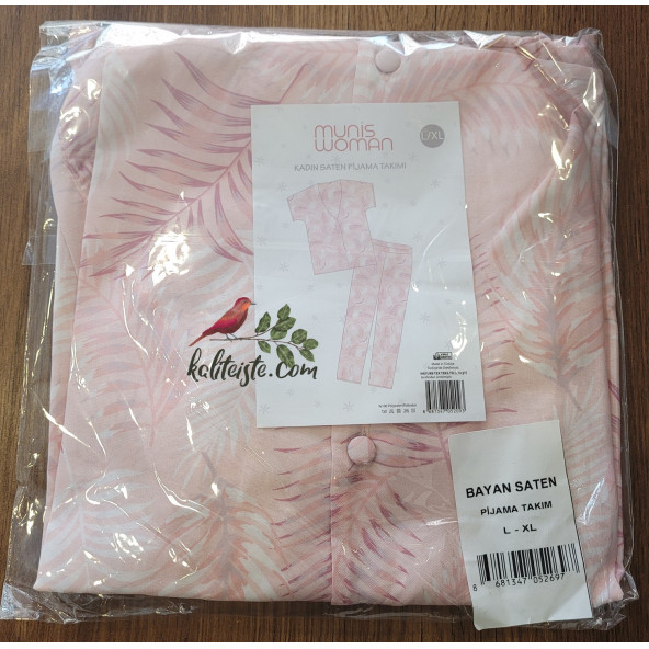 Kadın Saten Pijama Takımı S-M Beden