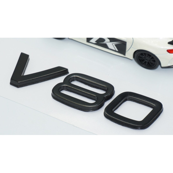 DK Tuning V80 Siyah ABS 3M 3D Bagaj Yazı Logo Volvo İle Uyumlu - 3