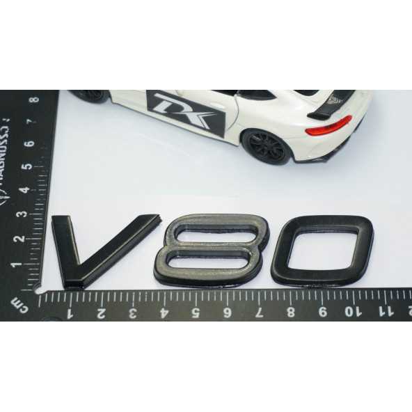 DK Tuning V80 Siyah ABS 3M 3D Bagaj Yazı Logo Volvo İle Uyumlu - 4