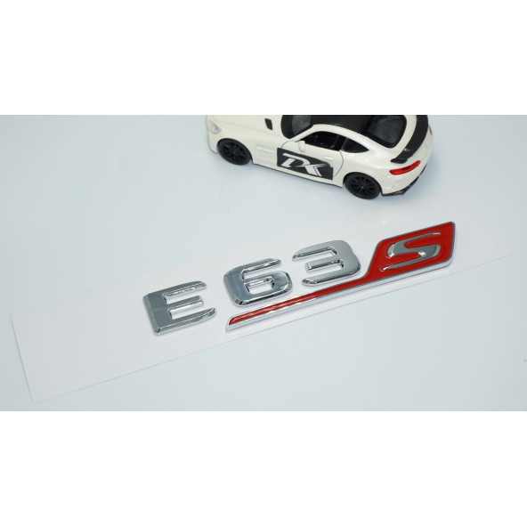 DK Tuning E63S Bagaj Kırmızı Krom ABS Yazı Logo Benz İle Uyumlu - Resim 2