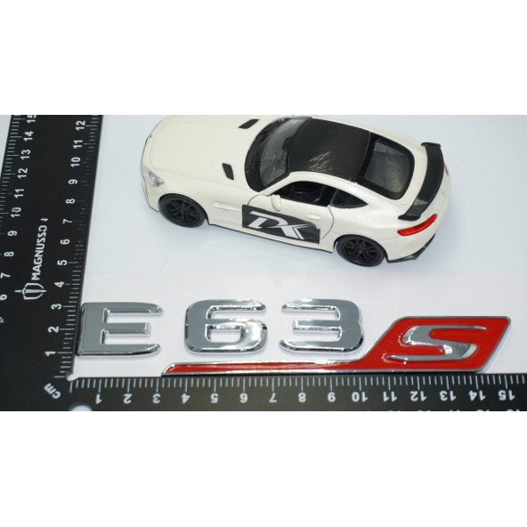 DK Tuning E63S Bagaj Kırmızı Krom ABS Yazı Logo Benz İle Uyumlu - Resim 4
