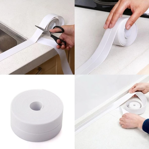 Su Sızdırmaz Bant Nem Küf Önleyici Lavabo Evye Küvet Kenar Bandı - 2