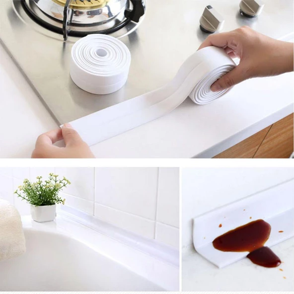 3B Trend Su Sızdırmaz Bant Nem Küf Önleyici Lavabo Evye Küvet Kenar Bandı - 3
