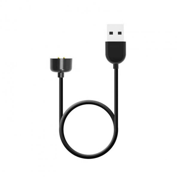 KNY Xiaomi Mi Band 6 İçin USB Şarj Kablosu Siyah