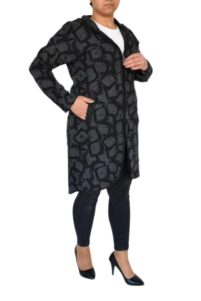 Kadın Mevsimlik Hırka Kapüşonu Fermuarlı 9393 BGL-ST02264 - Resim 6