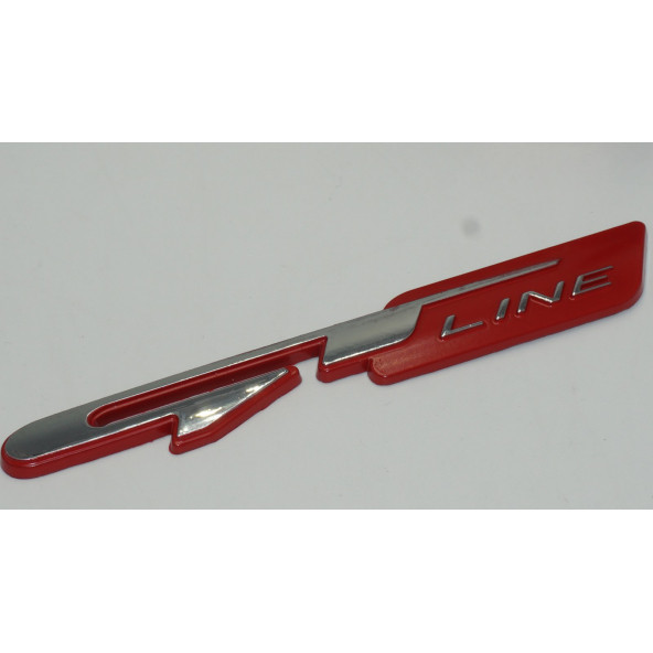 DK Kia GT Line Bagaj Logo 3M 3D Krom Kırmızı Metal Logo - 3