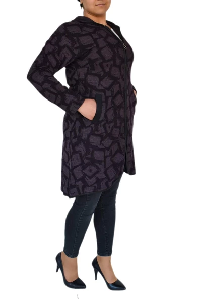 Kadın Mevsimlik Hırka Kapüşonu Fermuarlı 9393 BGL-ST02264 - Resim 7