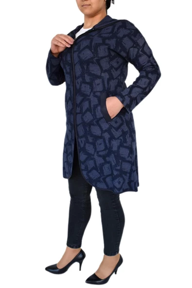 Kadın Mevsimlik Hırka Kapüşonu Fermuarlı 9393 BGL-ST02264 - Resim 8