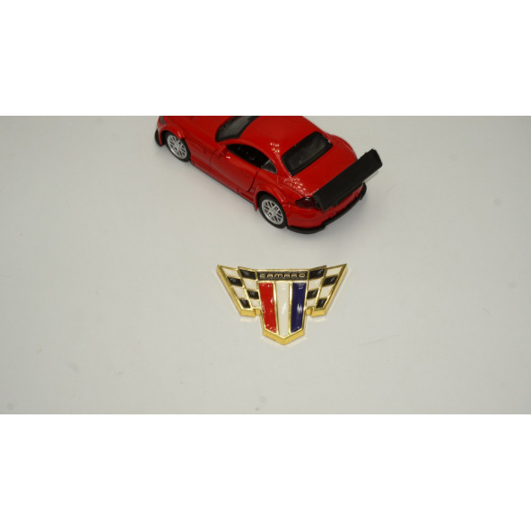 DK Chevrolet Camaro 3M 3D Gold Metal Bagaj Logo - 2