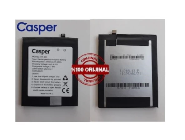 Casper M2 Batarya Pil 100 Servis Orjinal