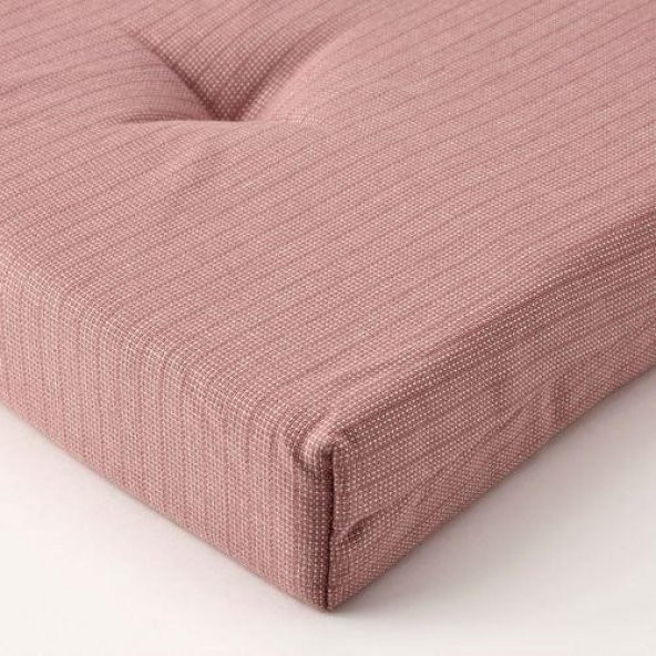 Sandalye Minderi Pembe Renk MeridyenDukkan 35/42x40x4 cm IKEA Cırt Cırtlı Bantlı - 2