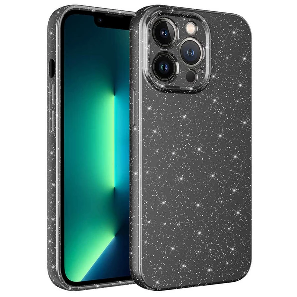 Vendas iPhone 13 Pro Max Uyumlu (13 Pro Max) Koton Serisi Kamera Korumalı Simli Lüks Silikon Kılıf - 2
