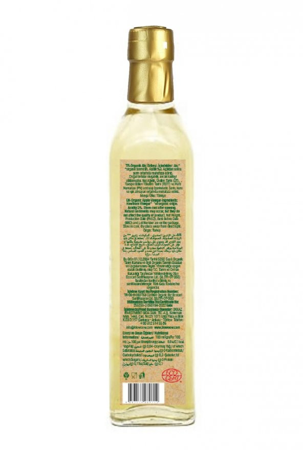ORGANİK ALIÇ SİRKESİ 500 ML - 8