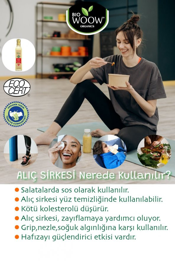 ORGANİK ALIÇ SİRKESİ 500 ML